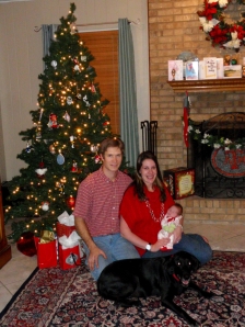 Our first Christmas with Evelyn